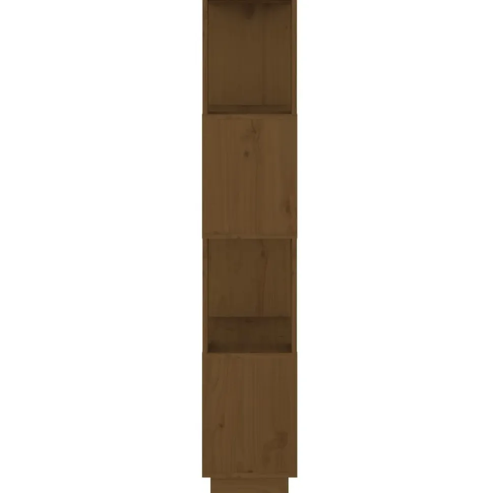 Kirjahylly/tilanjakaja 51x25x132 cm mänty hunajanruskea
