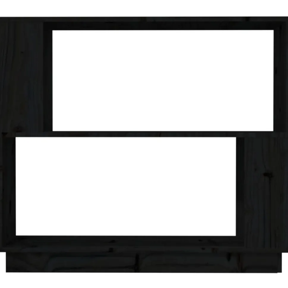 Kirjahylly/tilanjakaja 80x25x70 cm mänty musta