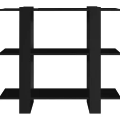 Kirjahylly/tilanjakaja 100x30x87 cm musta
