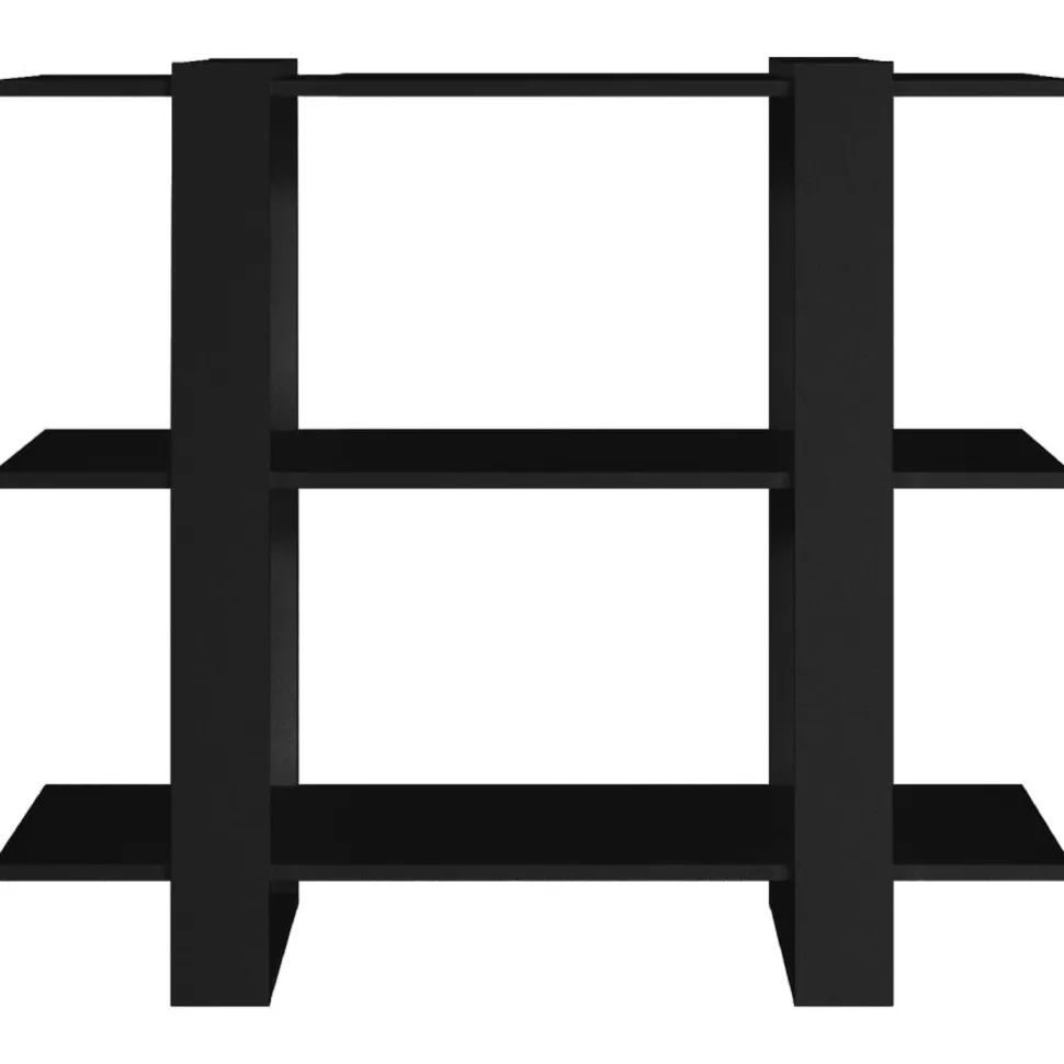 Kirjahylly/tilanjakaja 100x30x87 cm musta