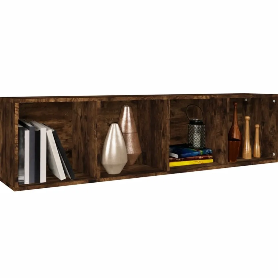 Kirjahylly / TV-taso 36x30x143 cm tekninen puu harmaa