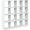 Kirjahylly valkoinen 137,5x29x137,5 cm lastulevy (10289)