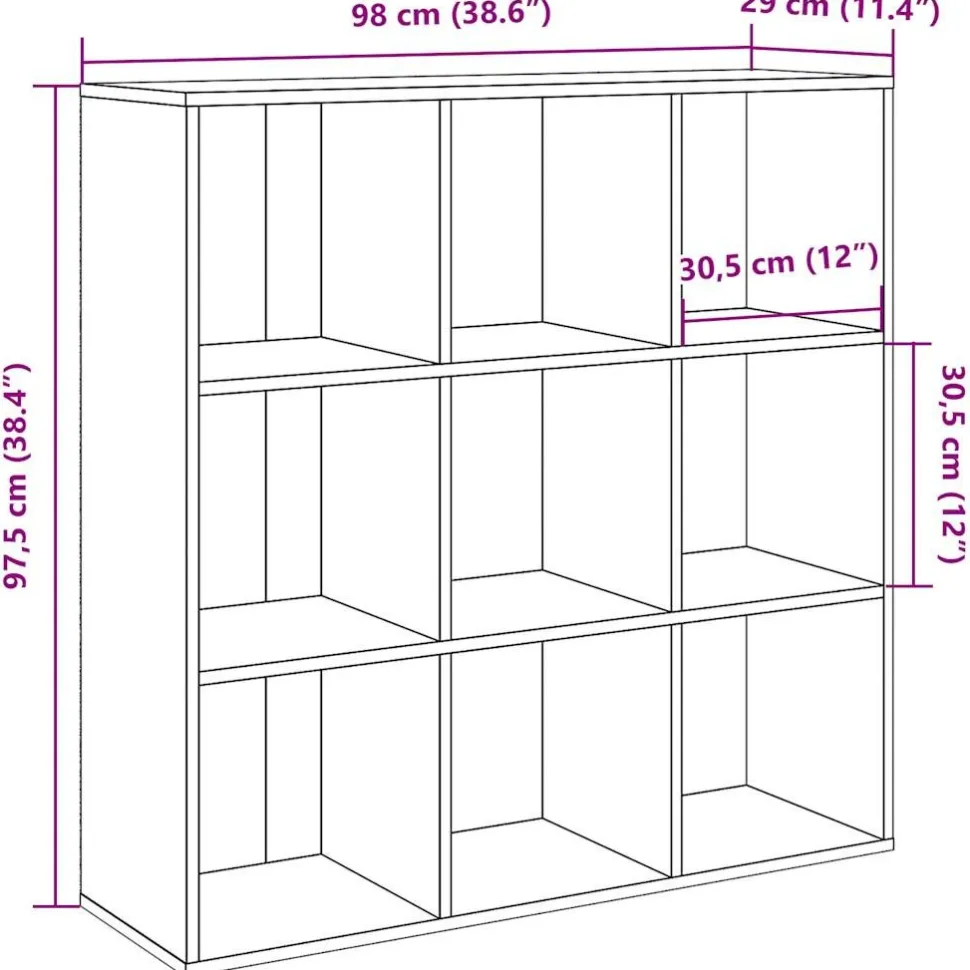 Kirjahylly vanhaa puuta 98x29x97,5 cm (55968)