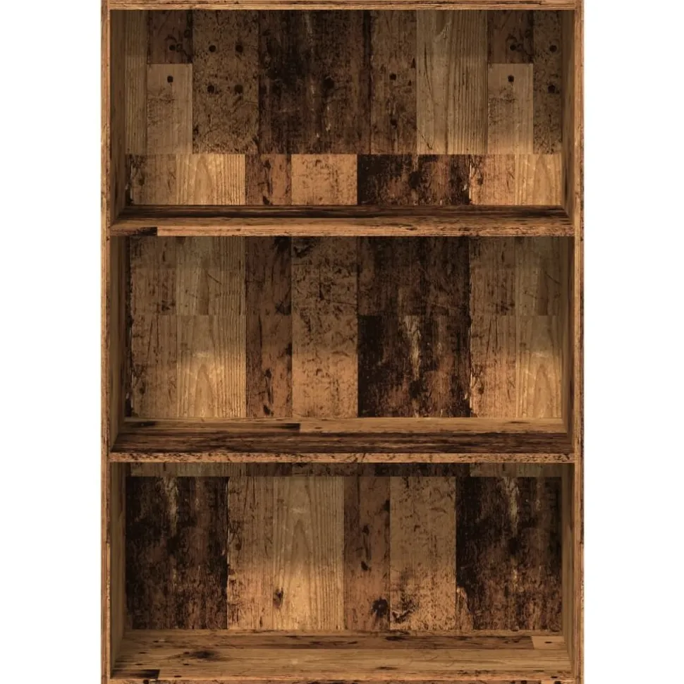 Kirjahylly vanha puu 80x30x114 cm tekninen puu (57938)