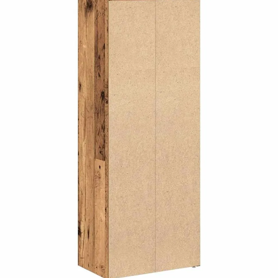 Kirjahylly vanha puu 40x24x102 cm tekninen puu (60380)