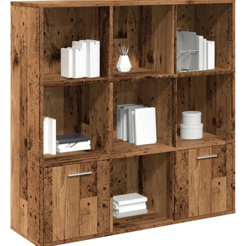 Kirjahylly vanha puu 98x29x97,5 cm tekninen puu (55966)