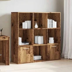 Kirjahylly vanha puu 98x29x97,5 cm tekninen puu (55966)