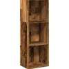Kirjahylly vanha puu 40x30x114 cm tekninen puu (57874)