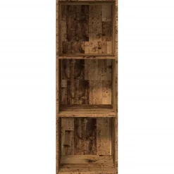 Kirjahylly vanha puu 40x30x114 cm tekninen puu (57874)