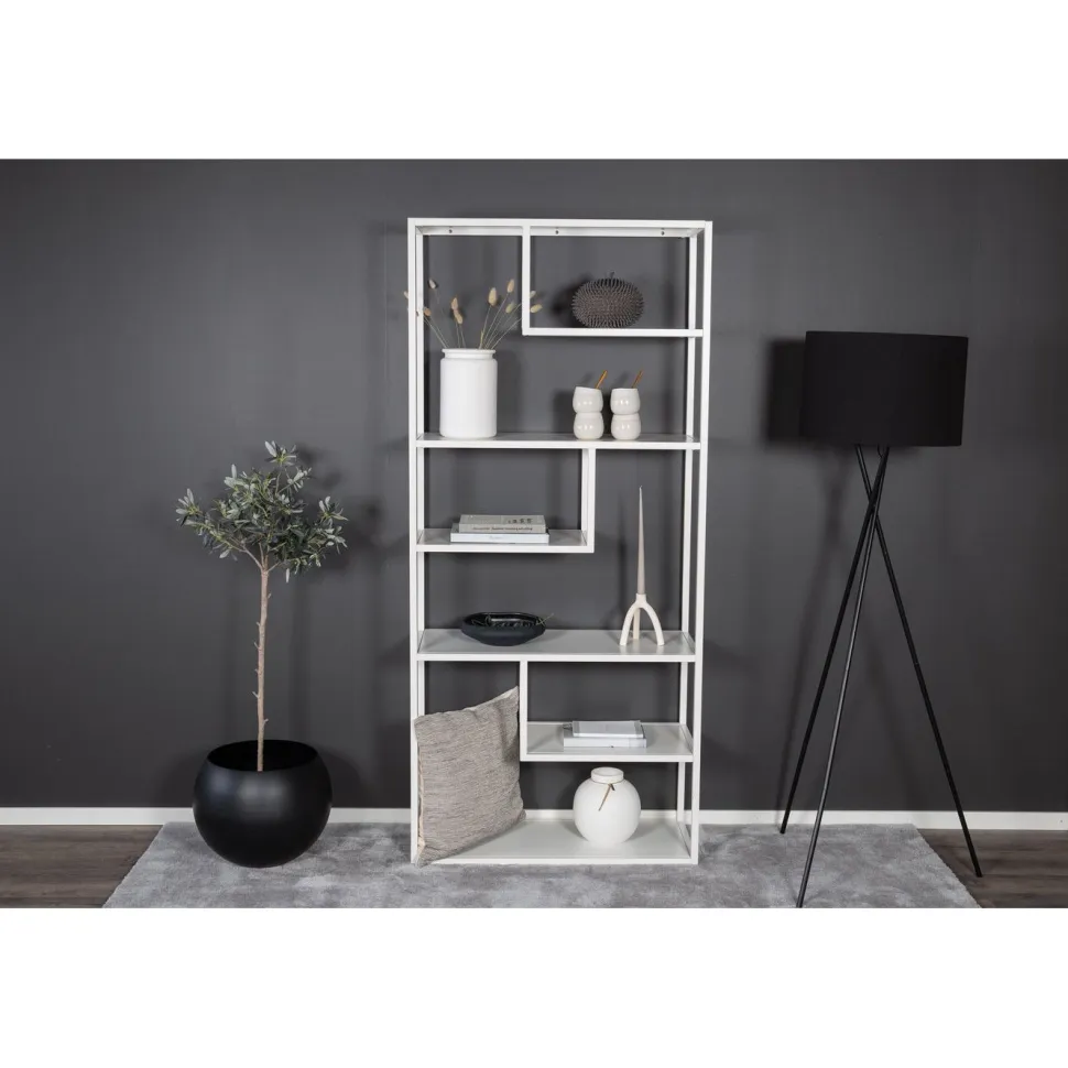 Kirjahylly Venture Home Staal, 85x190cm, valkoinen