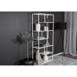 Kirjahylly Venture Home Staal, 85x190cm, valkoinen