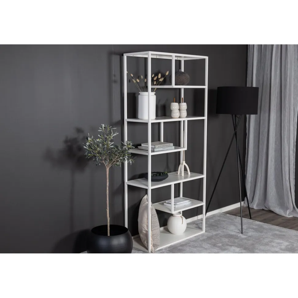 Kirjahylly Venture Home Staal, 85x190cm, valkoinen
