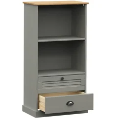 Kirjahylly VIGO harmaa 60x35x114,5 cm täysi mänty (53186)