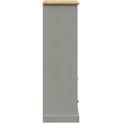 Kirjahylly VIGO harmaa 60x35x114,5 cm täysi mänty (53186)