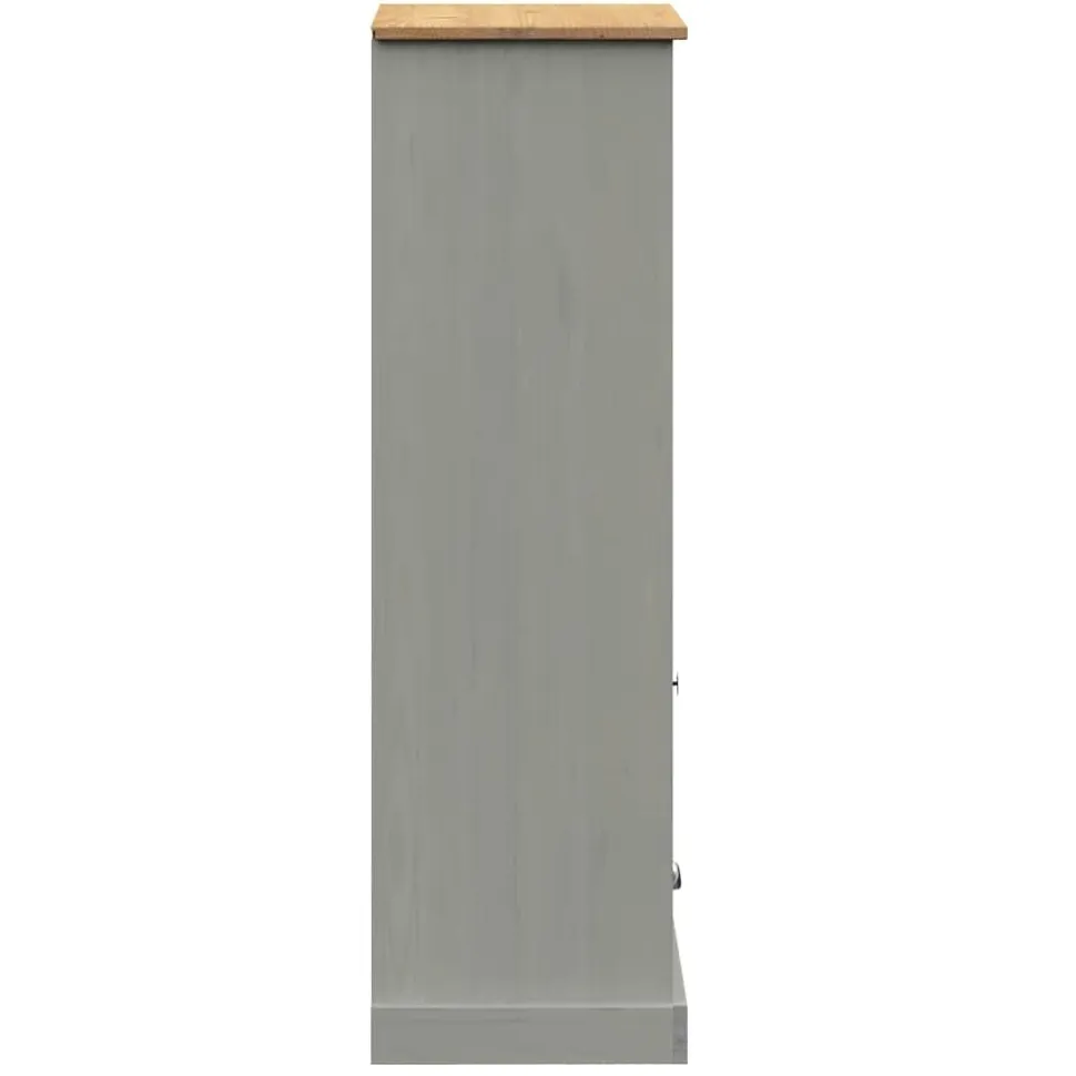 Kirjahylly VIGO harmaa 60x35x114,5 cm täysi mänty (53186)