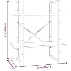 Kirjahylly 60x30x70-140cm, eri kokoja/materiaaleja ja värejä