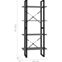 Kirjahylly 60x30x70-140cm, eri kokoja/materiaaleja ja värejä