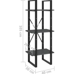 Kirjahylly 40x30x105-210cm, eri materiaaleja/kokoja ja värejä