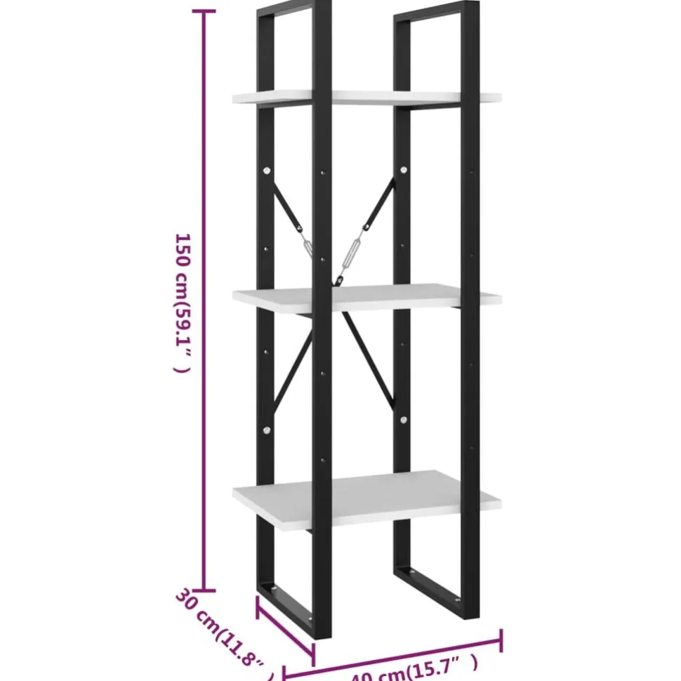Kirjahylly 40x30x105-210cm, eri materiaaleja/kokoja ja värejä