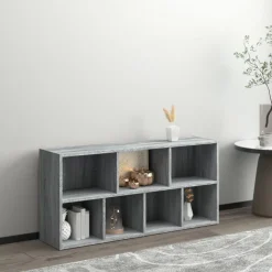 Kirjahylly 50x25x106 cm harmaa