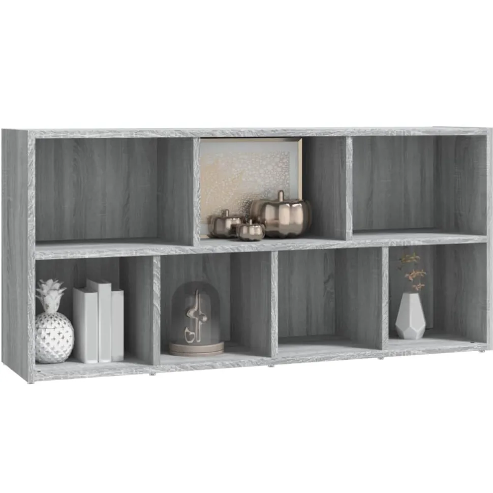 Kirjahylly 50x25x106 cm harmaa