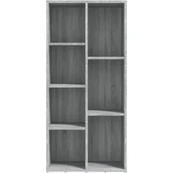 Kirjahylly 50x25x106 cm harmaa