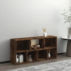 Kirjahylly 50x25x106 cm harmaa