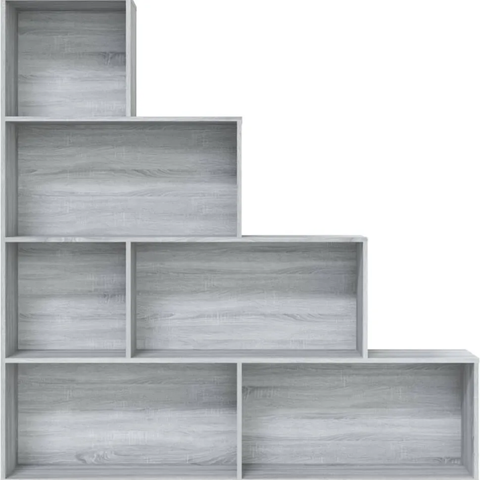 Kirjahylly 155x24x160 cm harmaa