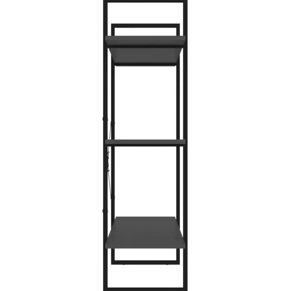 Kirjahylly 1 100x30x105 cm lastulevy betoninharmaa
