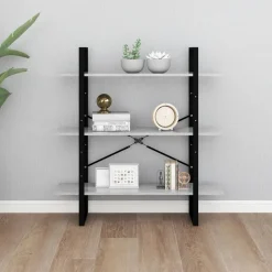 Kirjahylly 1 100x30x105 cm lastulevy betoninharmaa
