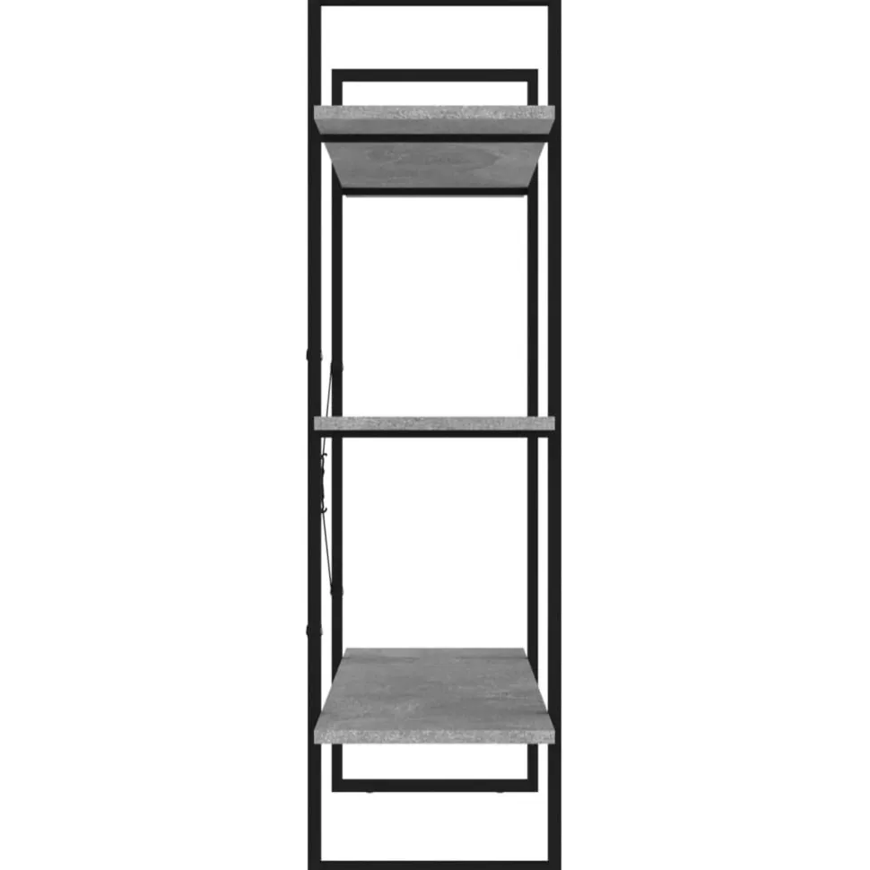 Kirjahylly 1 100x30x105 cm lastulevy betoninharmaa