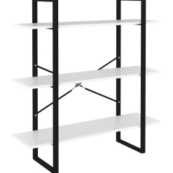 Kirjahylly 1 100x30x105 cm lastulevy betoninharmaa