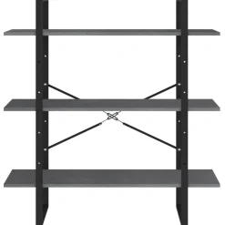 Kirjahylly 1 100x30x105 cm lastulevy betoninharmaa
