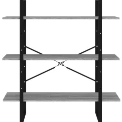 Kirjahylly 1 100x30x105 cm lastulevy betoninharmaa