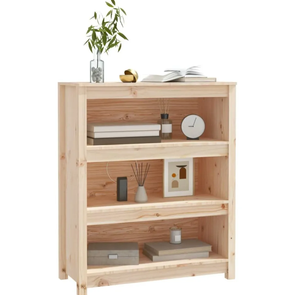 Kirjahylly 50x35x68 cm mänty harmaa