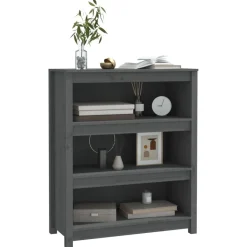 Kirjahylly 50x35x68 cm mänty harmaa