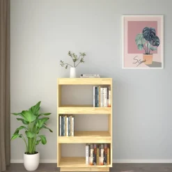 Kirjahylly 40x35x71 cm mänty harmaa