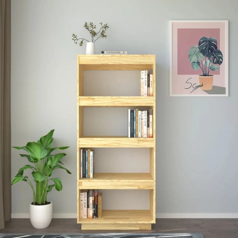 Kirjahylly 40x35x71 cm mänty harmaa