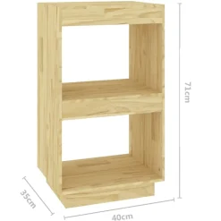 Kirjahylly 40x35x71 cm mänty harmaa