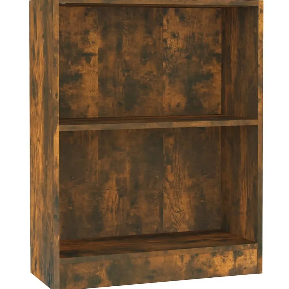 Kirjahylly 60x24x74,5 cm tekninen puu harmaa