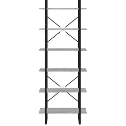 Kirjahylly 80x30x105 cm tekninen puu harmaa