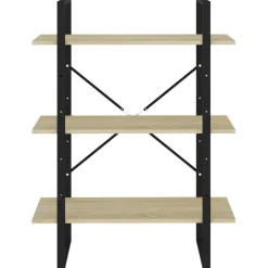 Kirjahylly 80x30x105 cm tekninen puu harmaa