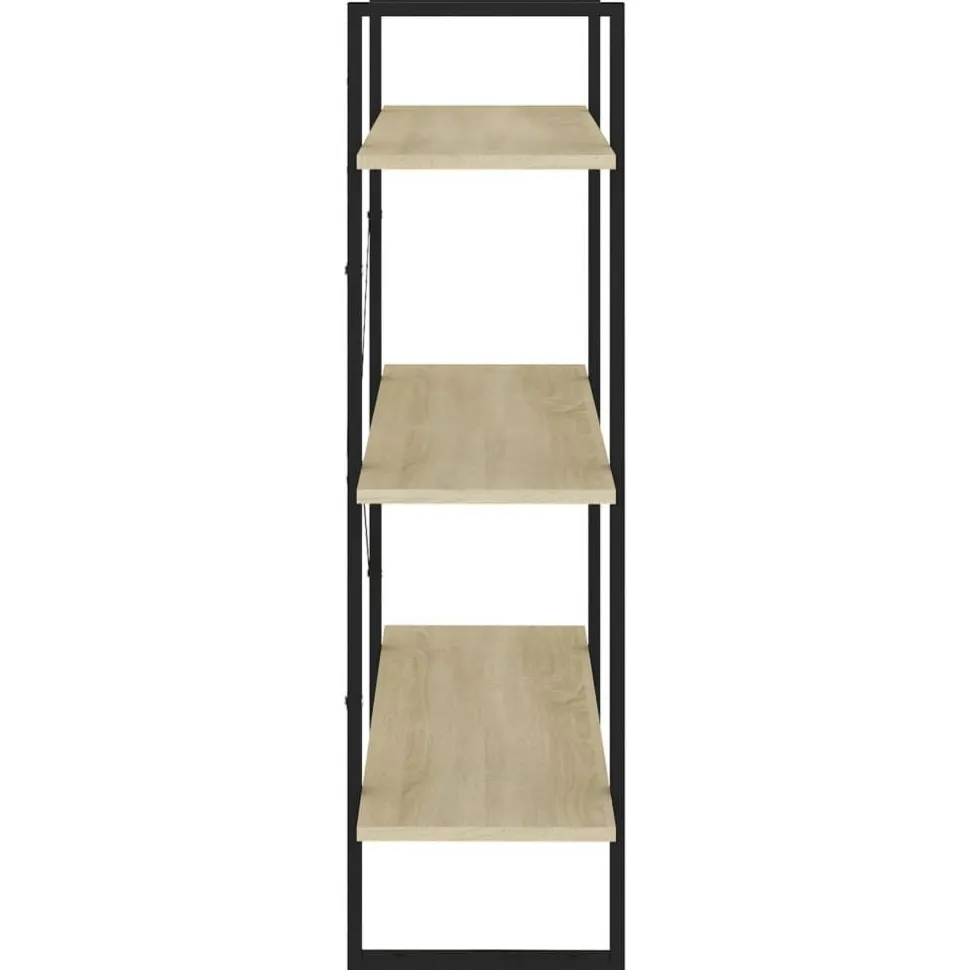 Kirjahylly 80x30x105 cm tekninen puu harmaa