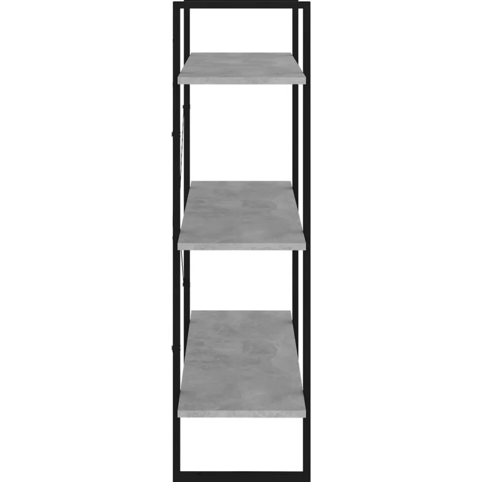 Kirjahylly 80x30x105 cm tekninen puu harmaa
