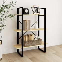 Kirjahylly 80x30x105 cm tekninen puu harmaa