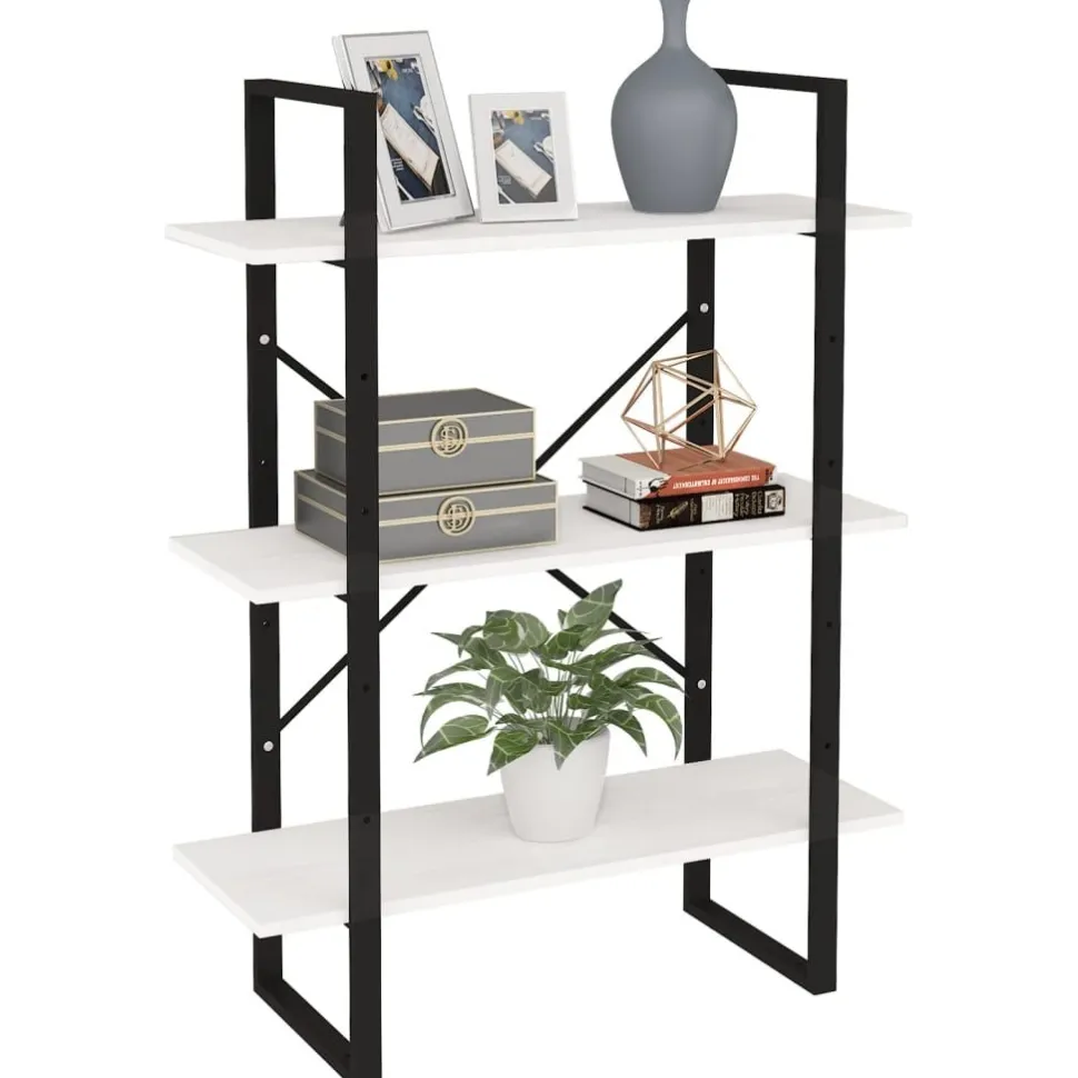 Kirjahylly 80x30x105 cm tekninen puu harmaa