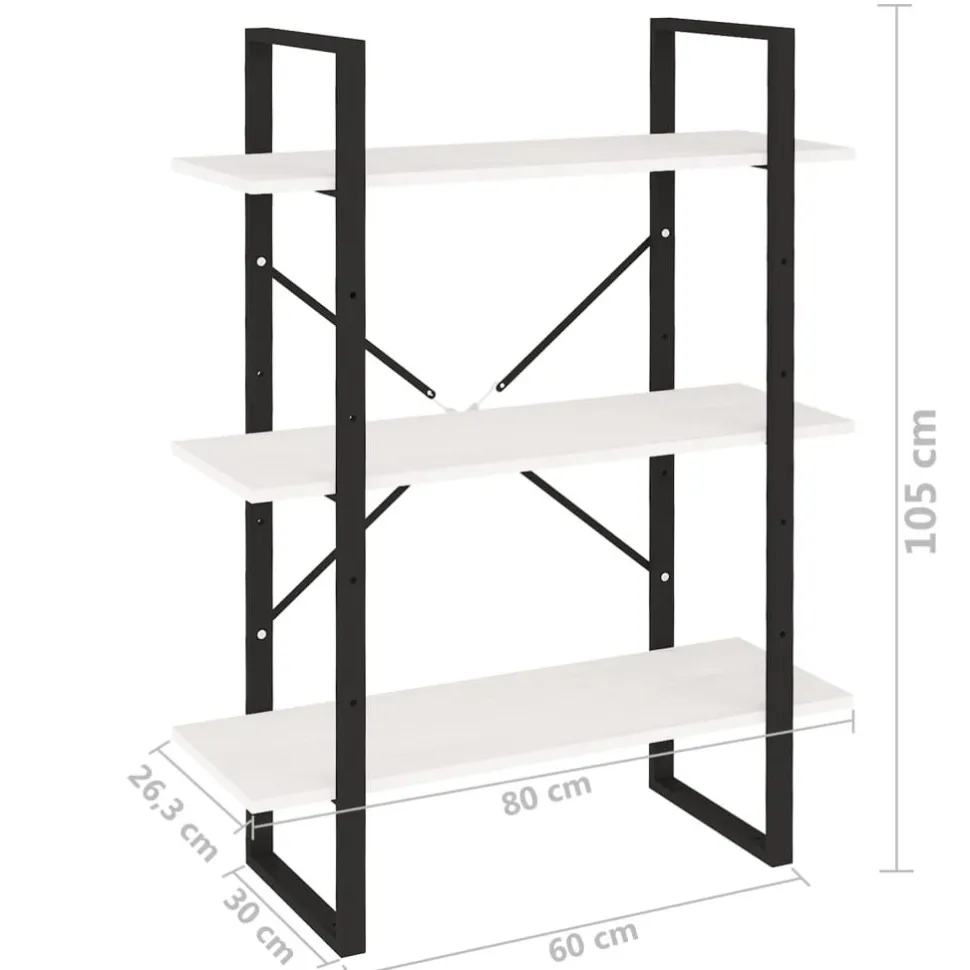 Kirjahylly 80x30x105 cm tekninen puu harmaa