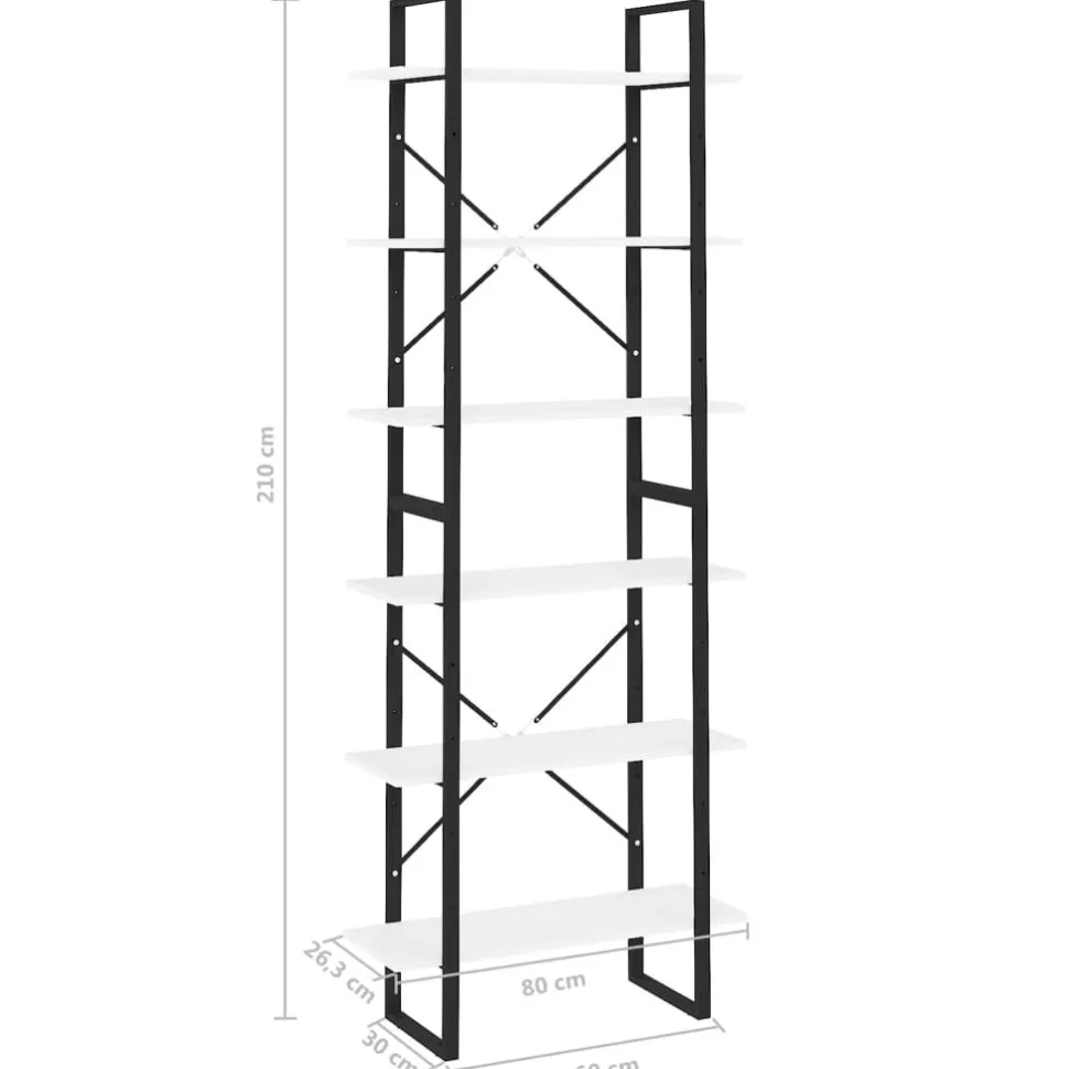 Kirjahylly 80x30x105 cm tekninen puu harmaa