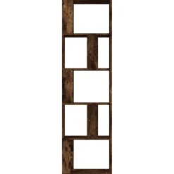 Kirjahylly 45x24x160 cm tekninen puu harmaa