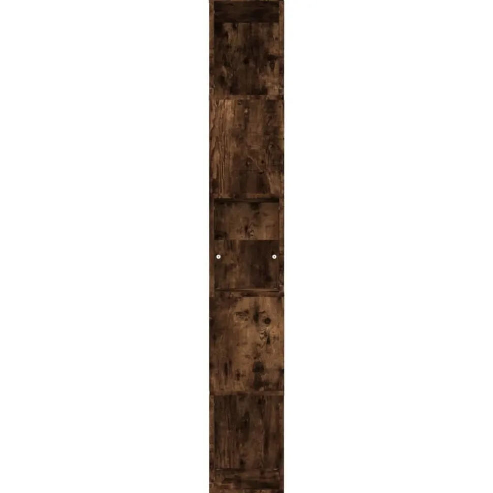 Kirjahylly 45x24x160 cm tekninen puu harmaa